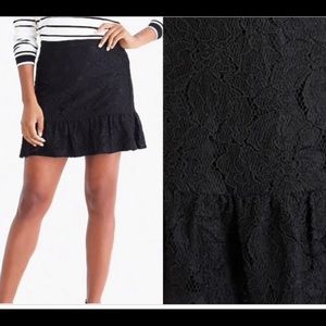 NWT J. Crew Black Lace Mini Skirt (4)